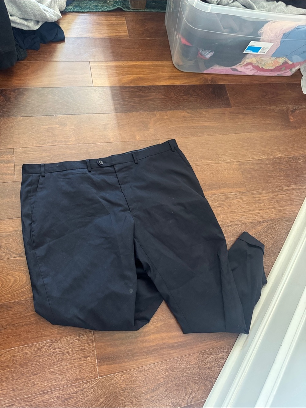 Men's Black Dress Pants - Classic Straight Fit